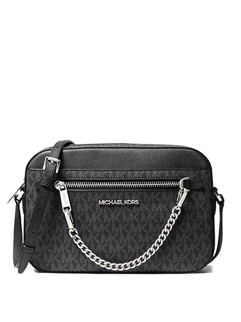 black michael kors crossbody with chain